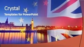  Presentation with brexit - Audience pleasing presentation theme consisting of agreement and deal being process backdrop and a  colored foreground
