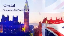  Presentation with brexit - Presentation featuring agreement and deal being process background and a  colored foreground