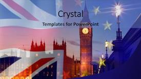  Presentation with brexit - Amazing presentation having agreement and deal being process backdrop and a teal colored foreground