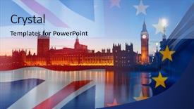  Presentation with brexit - Presentation theme consisting of agreement and deal being process background and a  colored foreground