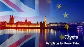  Presentation with overlaid - Presentation with agreement and deal being process background and a navy blue colored foreground