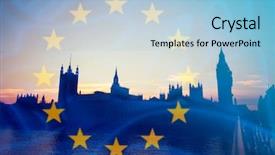  Presentation with brexit - Theme having agreement and deal being process background and a light blue colored foreground