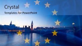  Presentation with brexit - Cool new theme with agreement and deal being process backdrop and a teal colored foreground