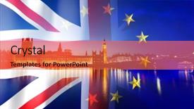  Presentation with brexit - Slide set with agreement and deal being process background and a red colored foreground