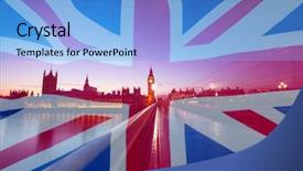  Presentation with brexit - Presentation design featuring agreement and deal being process background and a light blue colored foreground