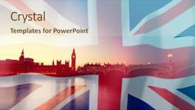  Presentation with brexit - Slide set enhanced with agreement and deal being process background and a cream colored foreground