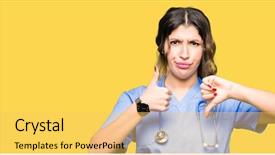  Presentation with conflict - Theme enhanced with agreement expression crazy conflict background and a yellow colored foreground