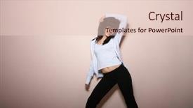  Presentation with light pink - Slide set enhanced with agressive behavior - modern dancer poses in front background and a  colored foreground