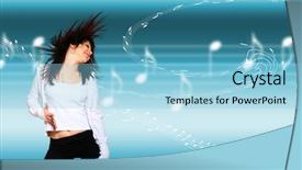  Presentation with light - Cool new PPT theme with bowl ripe blackberries and mint backdrop and a  colored foreground.