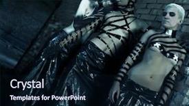  Presentation with zombie - Theme consisting of agressivity - group of people with agressive background and a wine colored foreground