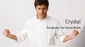  Presentation with chef - Cool new PPT theme with agressivity - image of agressive angry young backdrop and a light gray colored foreground