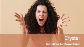  Presentation with explanation photo - Colorful slide deck enhanced with agressivity - photo of agressive displeased screaming backdrop and a coral colored foreground
