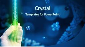  Presentation with research - Presentation theme featuring agricultural chemistry - science research test background and a ocean colored foreground