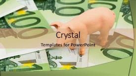  Presentation with pig - Theme having river hidden in the green background and a tawny brown colored foreground