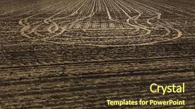  Presentation with economics - Audience pleasing PPT theme consisting of agricultural economics - traces of tractor backdrop and a tawny brown colored foreground