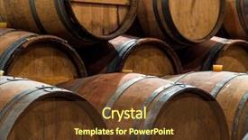  Presentation with agricultural economics - Audience pleasing slides consisting of agricultural economics - wine barrels in a wine backdrop and a  colored foreground