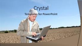  Presentation with agronomist - Cool new slides with agricultural engineering - agronomist in wheat field backdrop and a light blue colored foreground