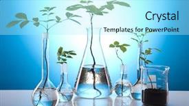  Presentation with agricultural engineering - Slides enhanced with agricultural engineering - floral science in laboratory background and a arctic colored foreground