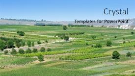  Presentation with agricultural - Cool new presentation design with agricultural landscape of moldova backdrop and a light blue colored foreground