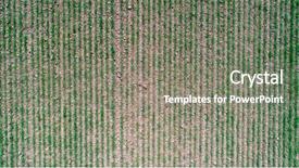  Presentation with geometric shapes - Presentation theme featuring agricultural parcels of different crop background and a gray colored foreground