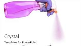  Presentation with sprayer - Amazing slide deck having agricultural pest - plastic sprayer with insecticide backdrop and a white colored foreground