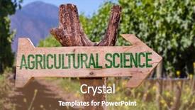  Presentation with agricultural - Colorful slide set enhanced with agricultural science wooden sign backdrop and a coral colored foreground