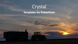  Presentation with agricultural - Presentation theme featuring agricultural-season-harvest-time-colorful background and a gray colored foreground