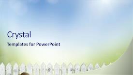  Presentation with blue sky - Amazing PPT layouts having agricultural security - old white fence backdrop and a sky blue colored foreground