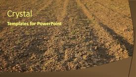  Presentation with agricultural - Slide deck consisting of agricultural soil background and a tawny brown colored foreground