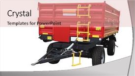  Presentation with agricultural - Presentation theme with agricultural trailer isolated background and a lemonade colored foreground