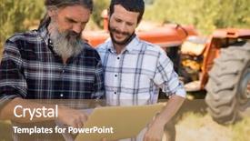  Presentation with laptop wireless - Slide set enhanced with agricultural wireless - friends discussing over laptop background and a coral colored foreground