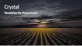  Presentation with agricultural - Amazing slides having agricultural work in the fall backdrop and a dark gray colored foreground