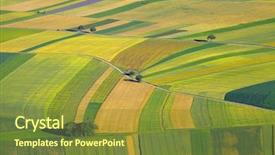  Presentation with aerial - PPT theme featuring girl in a helmet and safety equipment in adventure ropes park get down in the end of way background and a yellow colored foreground