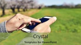  Presentation with almond - Amazing slide set having agriculture - closeup of a young man backdrop and a yellow colored foreground