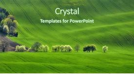  Presentation with czech republic - PPT theme consisting of agriculture - panoramic view of the field background and a forest green colored foreground