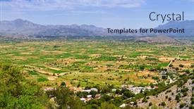  Presentation with farming - Slide deck featuring agriculture-and-farming-lasithi-plateau background and a light blue colored foreground