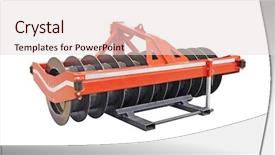  Presentation with machinery - Beautiful PPT layouts featuring agriculture automation - agricultural machinery isolated backdrop and a lemonade colored foreground