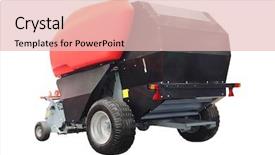  Presentation with mixer machine - Theme having agriculture automation - feed mixer agricultural machine isolated background and a lemonade colored foreground