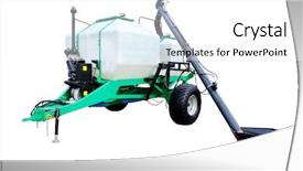  Presentation with agriculture mechanization irrigation machine - Beautiful PPT theme featuring agriculture automation - image of agricultural machine backdrop and a white colored foreground
