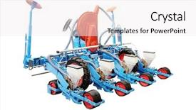  Presentation with agriculture - Beautiful presentation featuring agriculture automation - image of agricultural machine backdrop and a white colored foreground