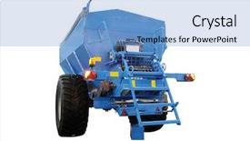  Presentation with automation - Colorful PPT layouts enhanced with agriculture automation - image of agricultural machine backdrop and a  colored foreground