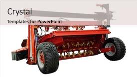  Presentation with agricultural - Colorful slide deck enhanced with agriculture automation - image of agricultural machine backdrop and a lemonade colored foreground