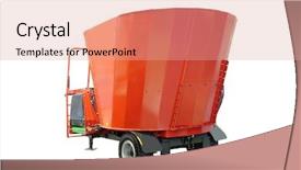  Presentation with automation - Colorful PPT layouts enhanced with agriculture automation - image of agricultural machine backdrop and a coral colored foreground