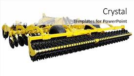  Presentation with agriculture - Slides with agriculture automation - image of agricultural machine background and a white colored foreground