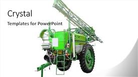  Presentation with automation - Beautiful slide set featuring agriculture automation - image of agricultural machine backdrop and a white colored foreground