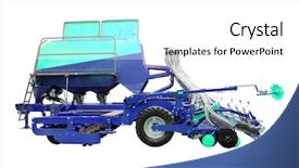  Presentation with automation - Slide deck having agriculture automation - image of agricultural machine background and a  colored foreground