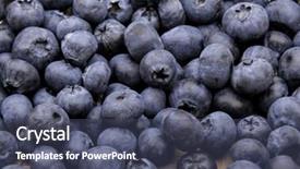  Presentation with smoothie strawberry and blueberries - Audience pleasing slide deck consisting of agriculture backgrounds - heap of blueberries on white backdrop and a ocean colored foreground