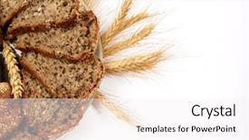  Presentation with turkish bread tiny bread sesame - Audience pleasing presentation theme consisting of agriculture caisin - black bread with raisins backdrop and a white colored foreground