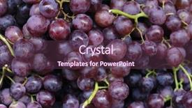  Presentation with grape - Audience pleasing PPT theme consisting of agriculture caisin - grape background backdrop and a tawny brown colored foreground