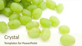  Presentation with vine - Audience pleasing slide set consisting of agriculture caisin - green vine grapes isolated backdrop and a  colored foreground